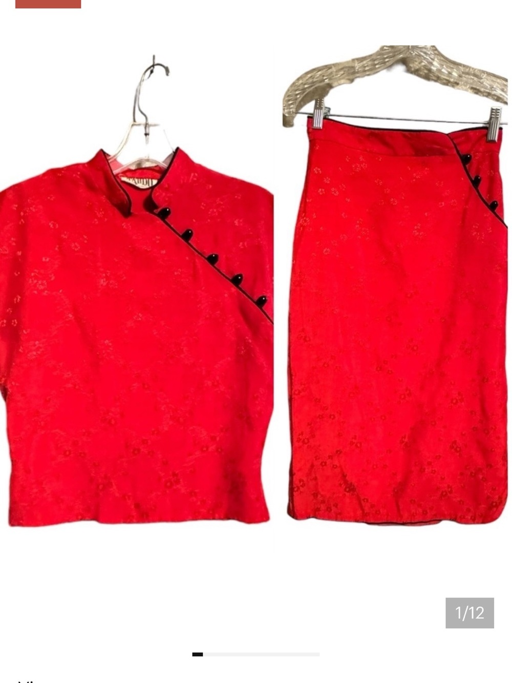 Vintage Tattoo of California Red Skirt Set as‎ is